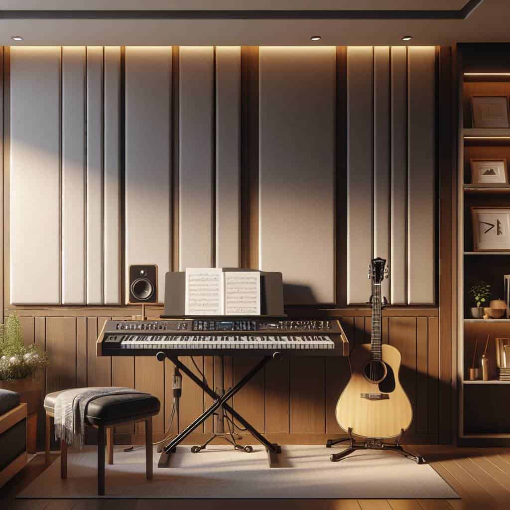 Building a home music corner setup.