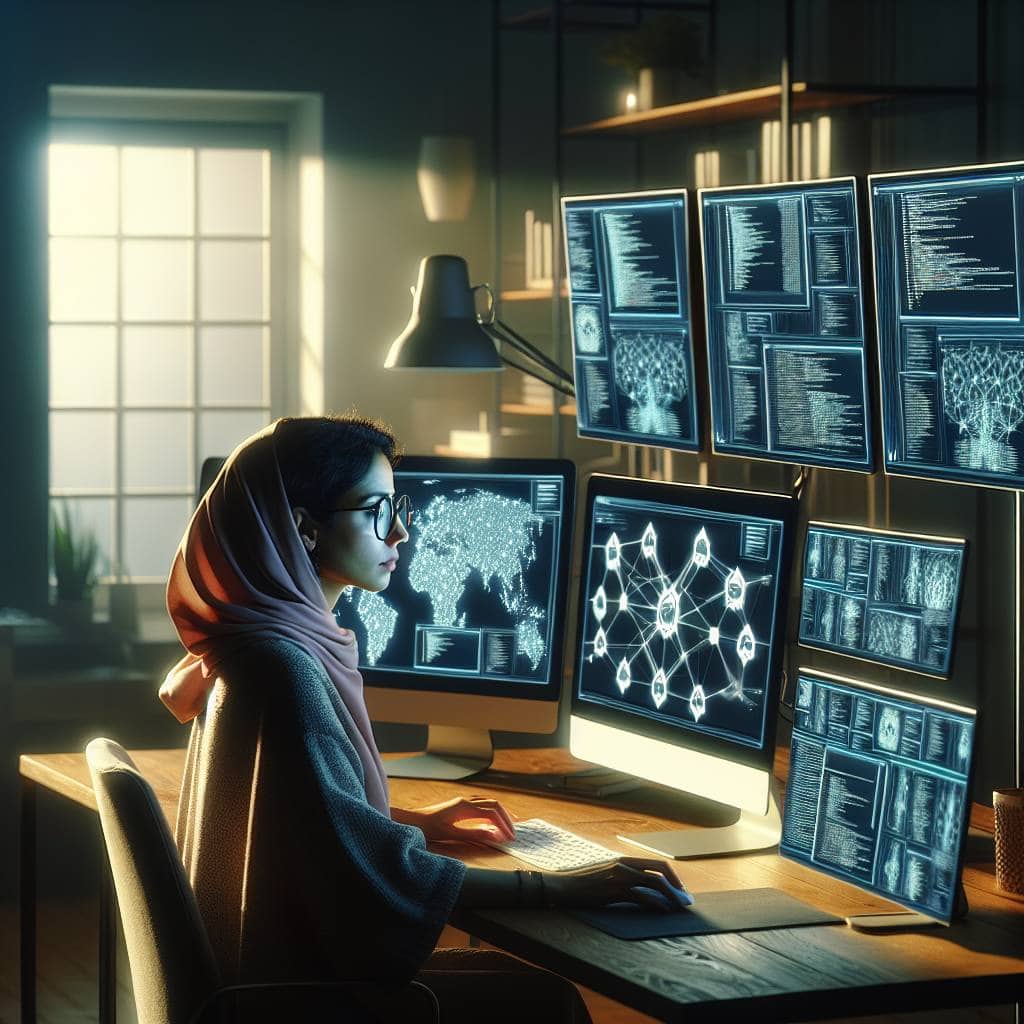 Decentralized social media platforms on screens.
