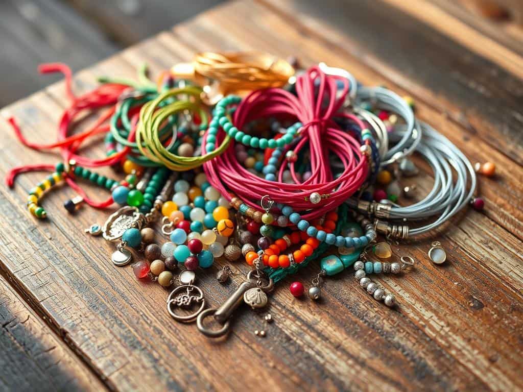 materials for DIY anklets