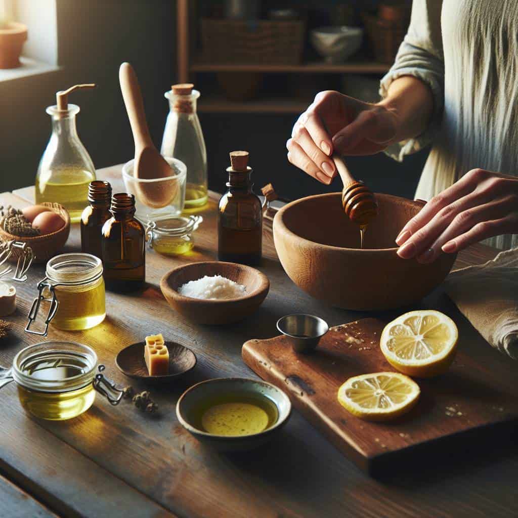 DIY wood polish with natural oils creation