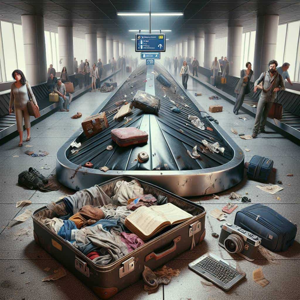 Damaged suitcase: what not to pack in your checked luggage.