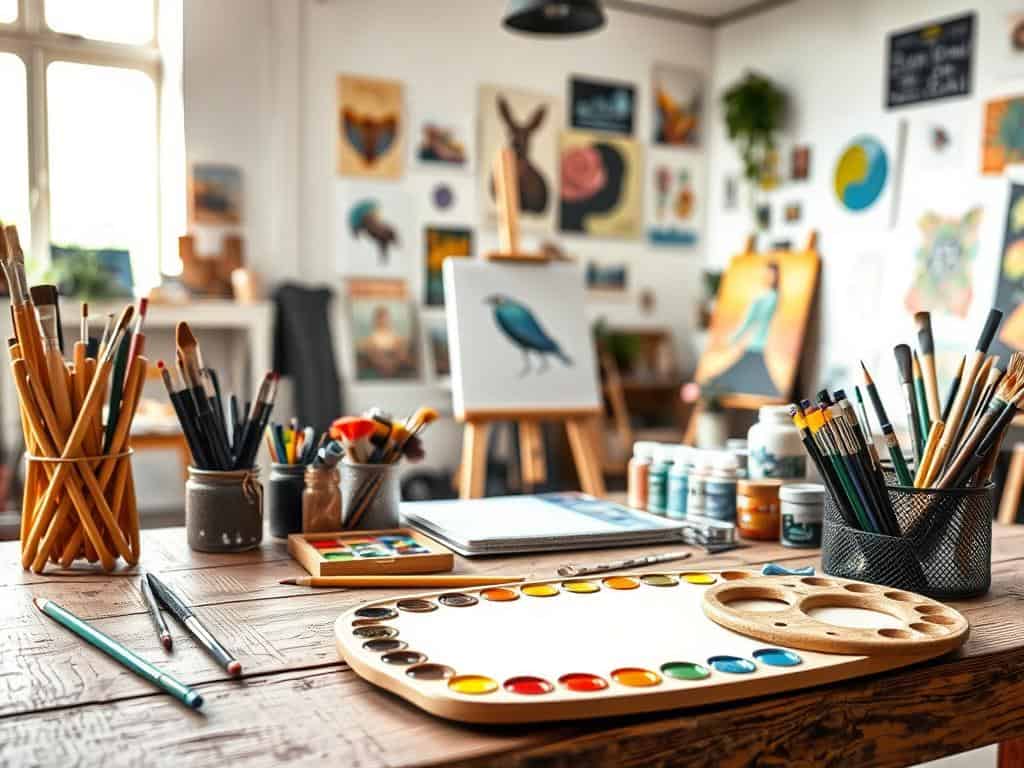 selecting art materials