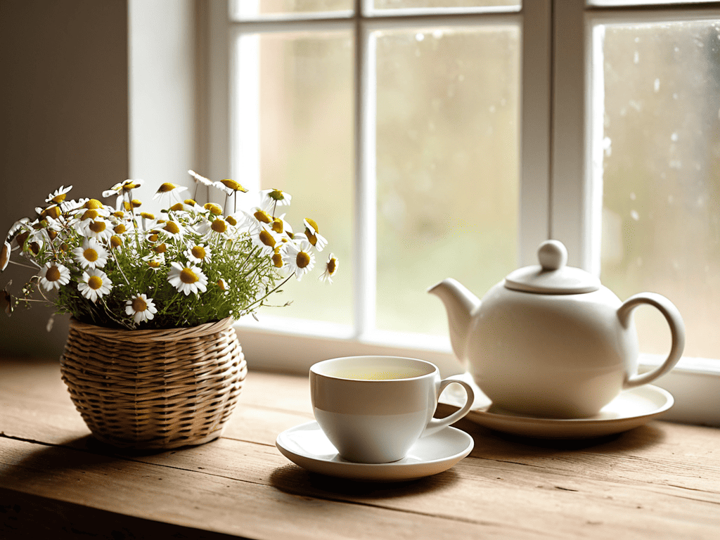 Steeping into Serenity with chamomile tea