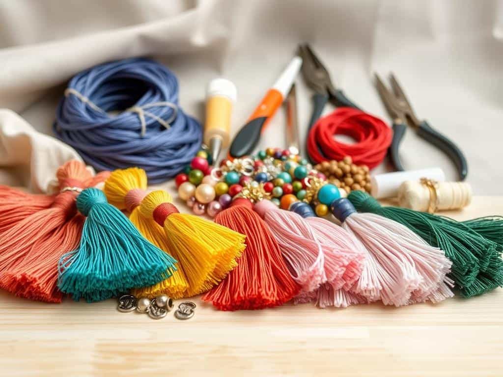 DIY materials for tassel jewelry