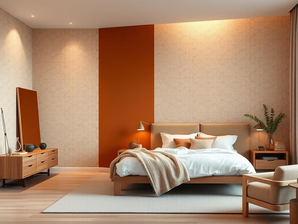paint color and wallpaper for a modern bedroom