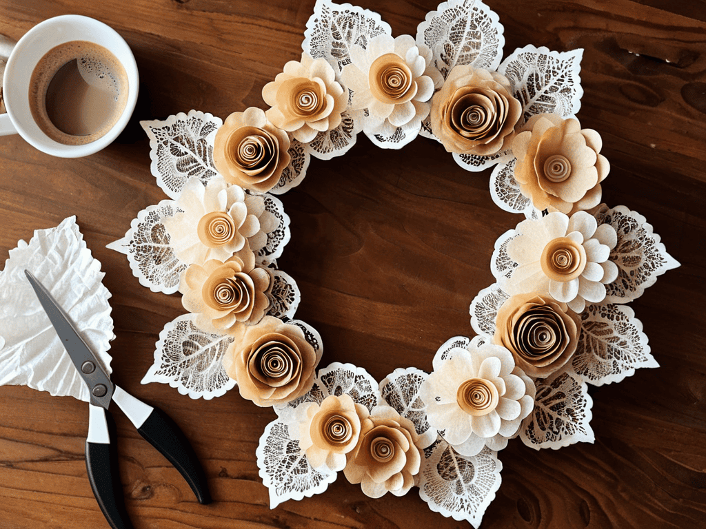 Creating a Coffee Filter Wreath