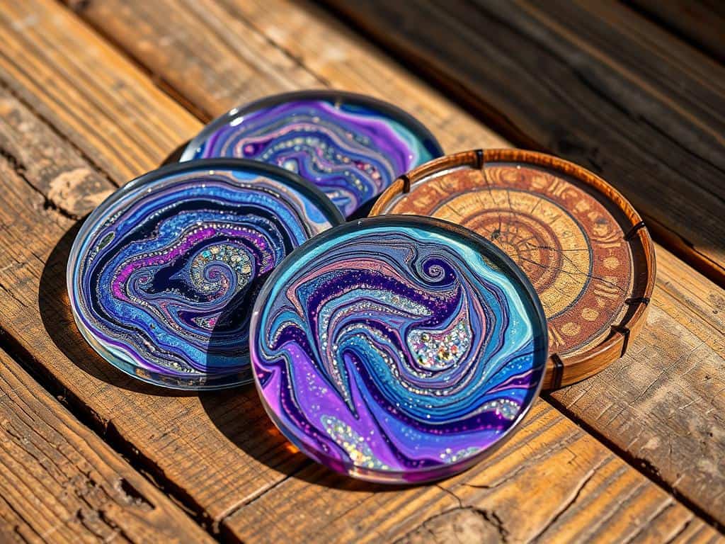 DIY resin coasters