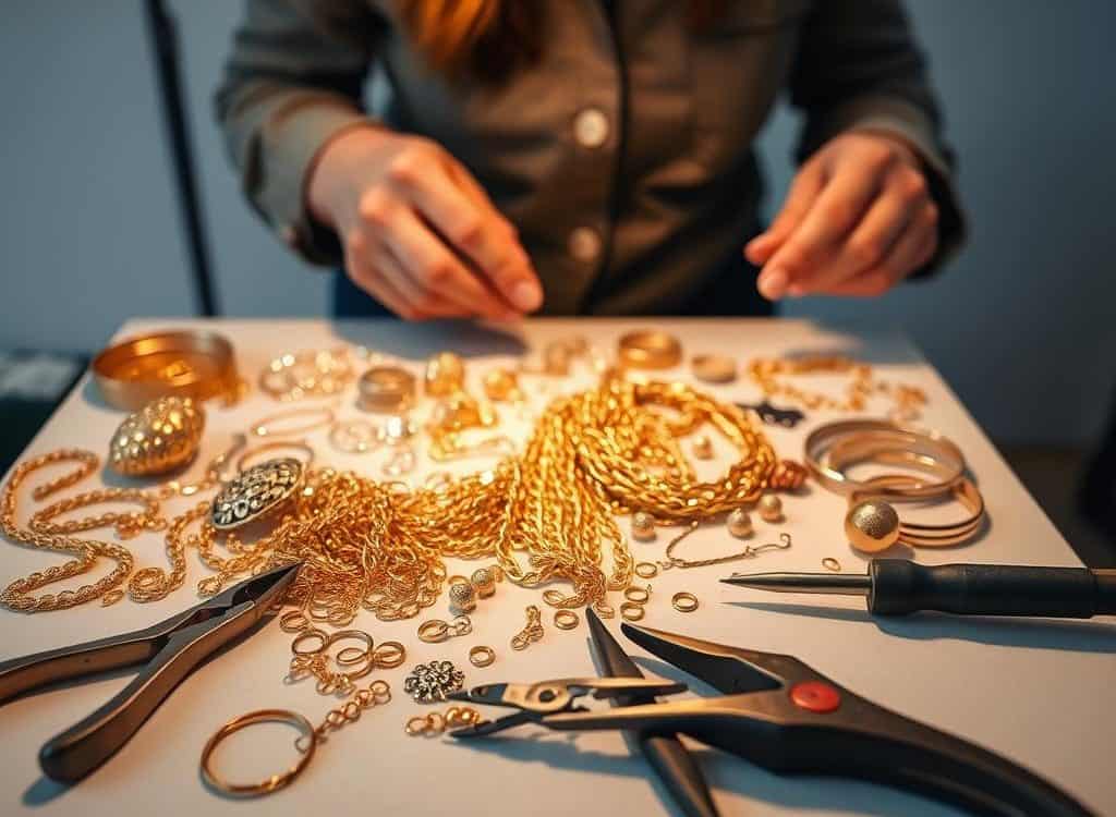 DIY gold jewelry