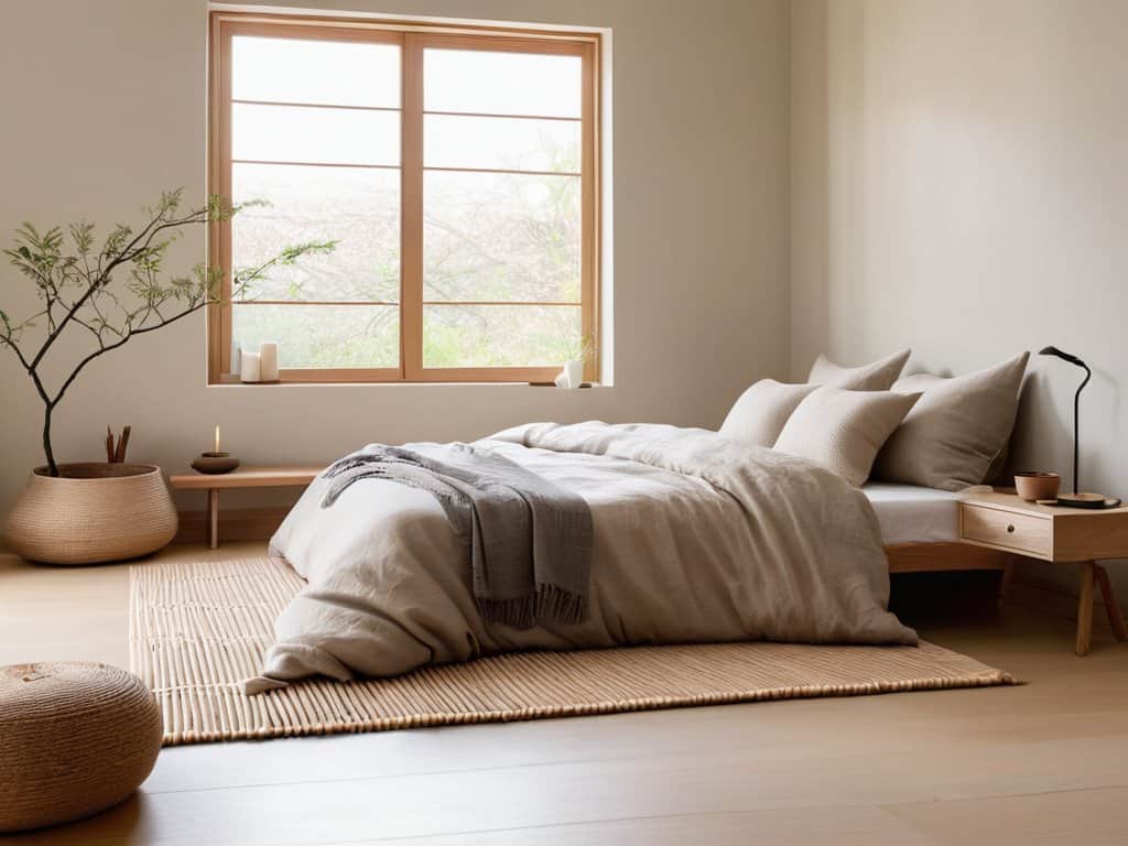 Whispers of Japandi serene bedroom