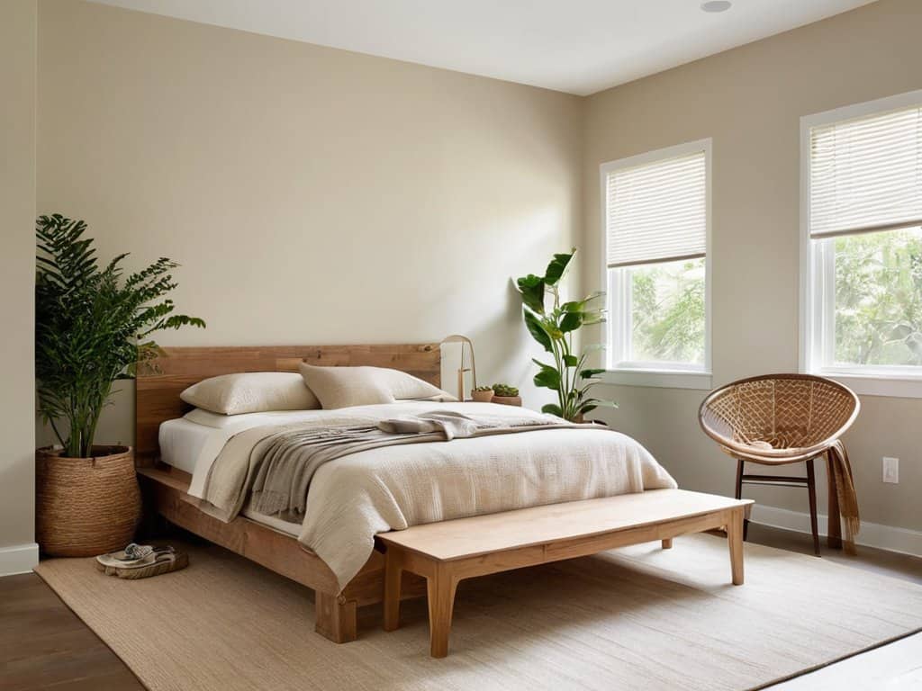 Japandi bedroom serenity weaving tips