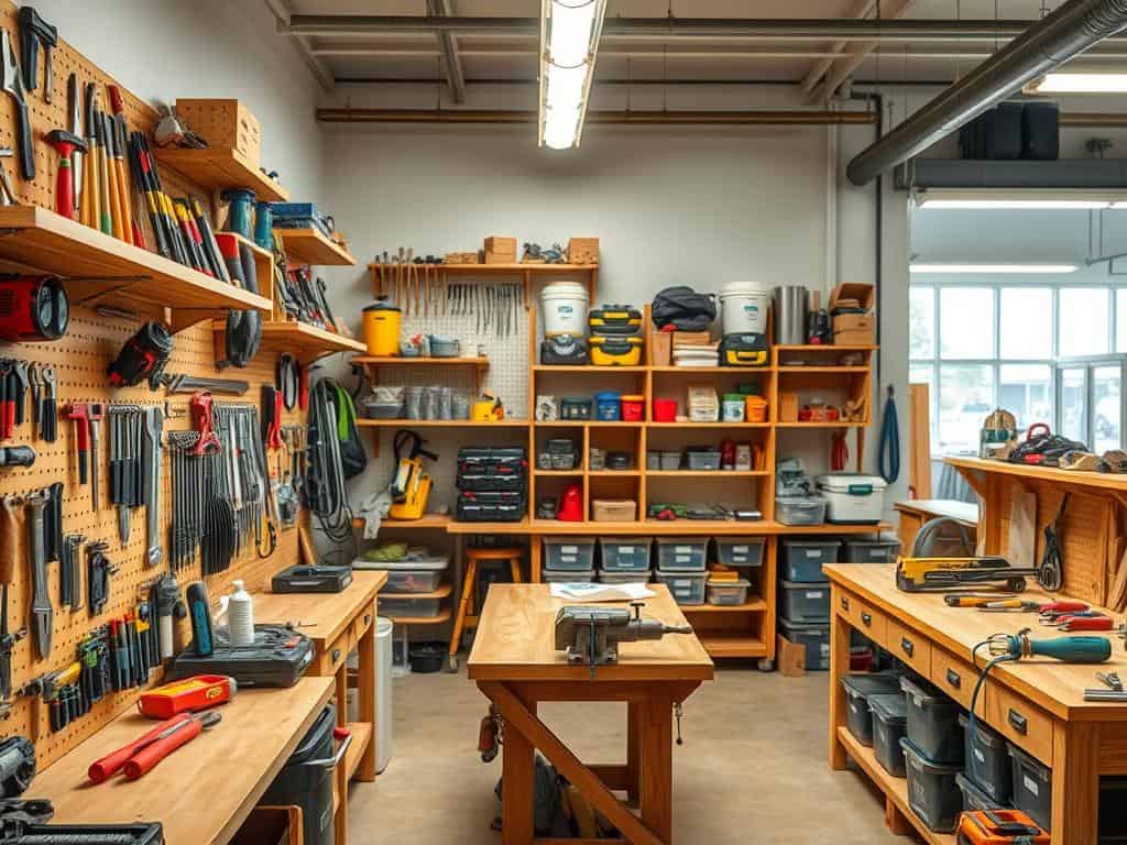 organization in workshop setup
