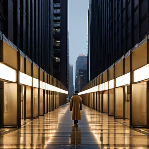 City Solitude, Human Connection amid concrete labyrinth