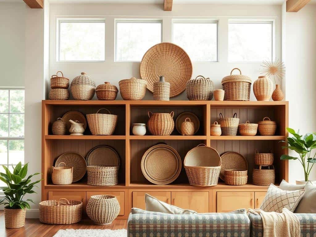 decorative baskets in home organization