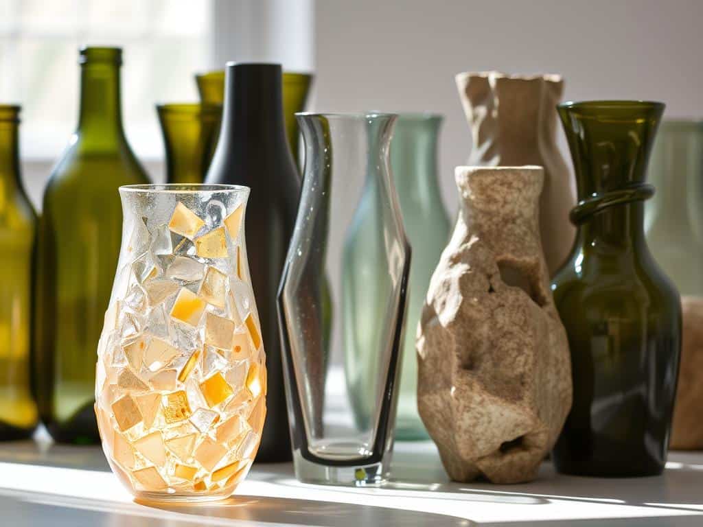 upcycled glass vases